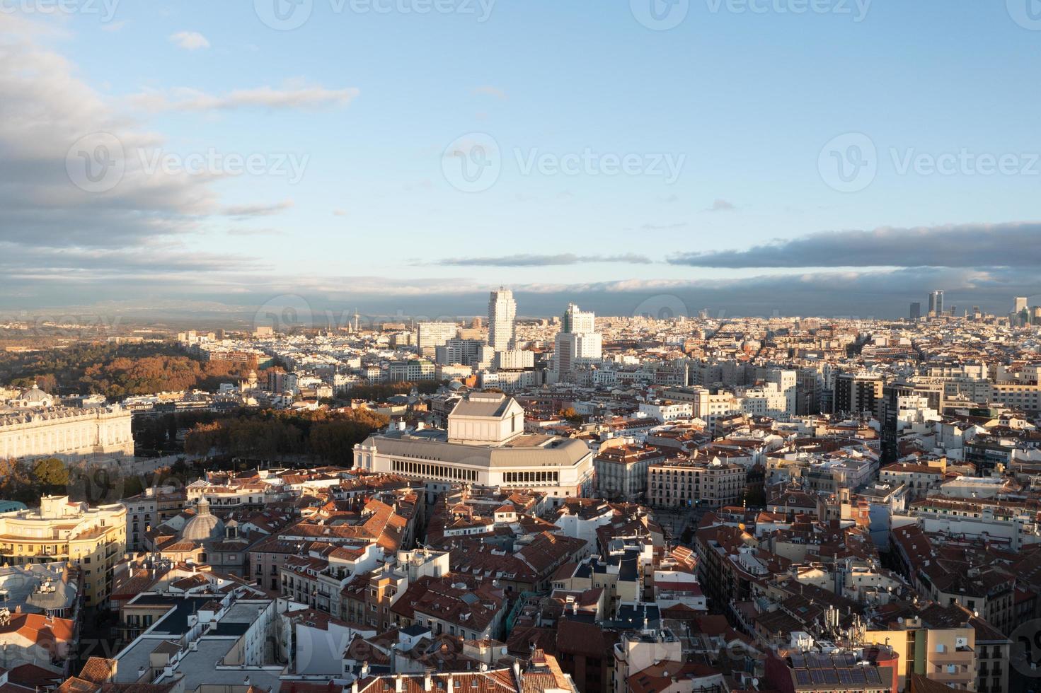 Aerial view of the Royal Theater in the center of Madrid, Spain. photo