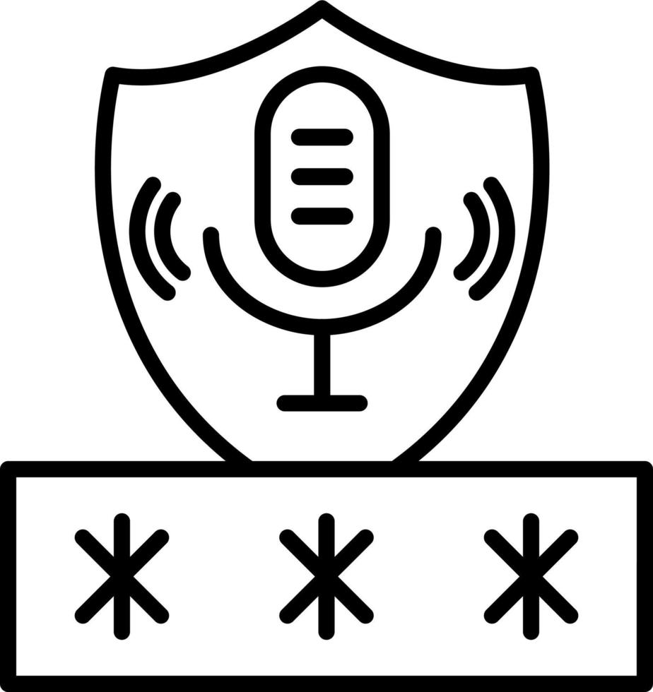 Voice Access Security Vector Icon