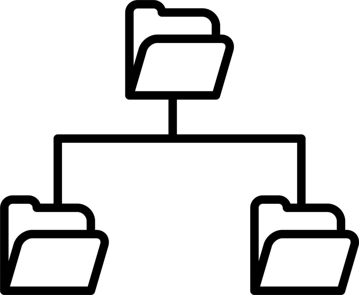 Folder Data Sharing Vector Icon