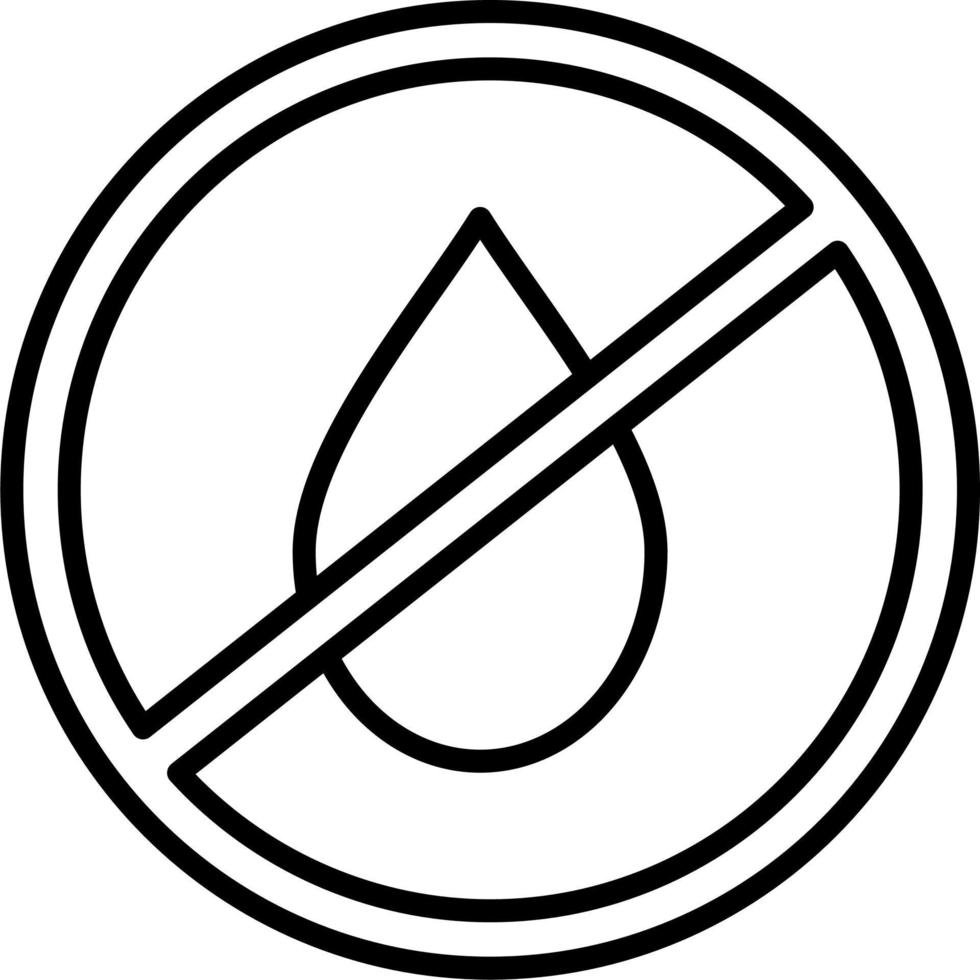 No Water Vector Icon