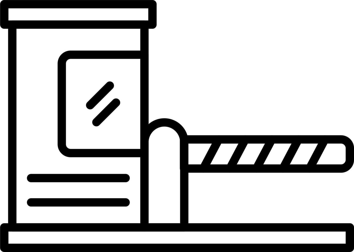 Parking Barrier Vector Icon