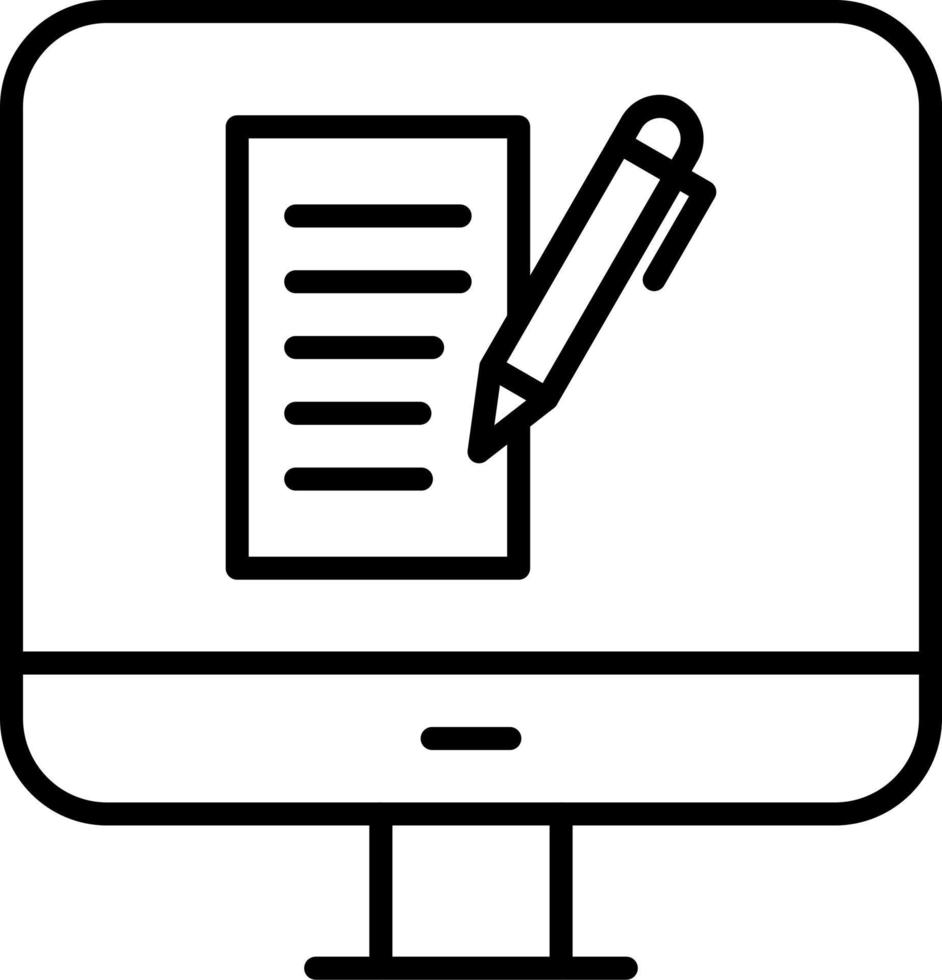 Computer Copywriting Vector Icon