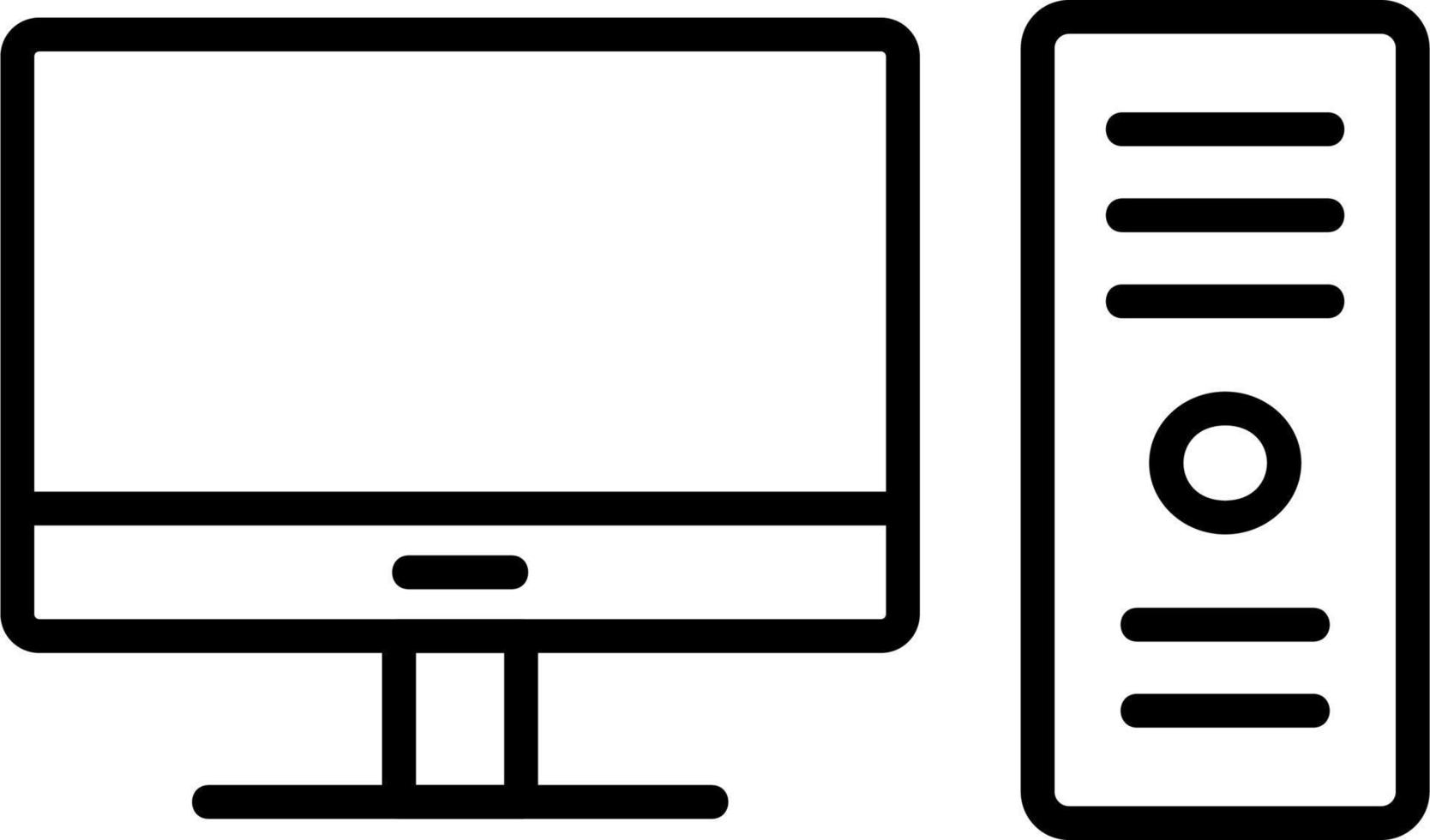 icono de vector de computadora