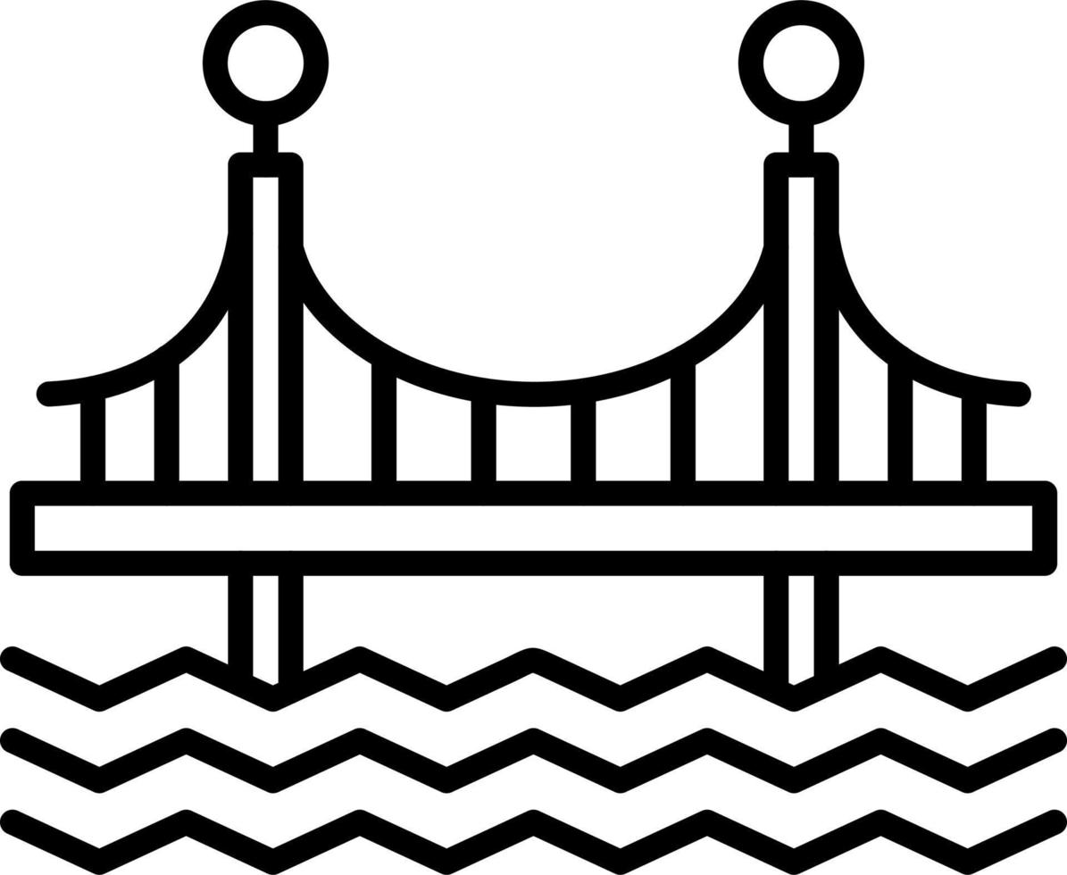 icono de vector de puente