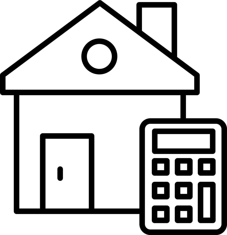 House Cost Calculator Vector Icon