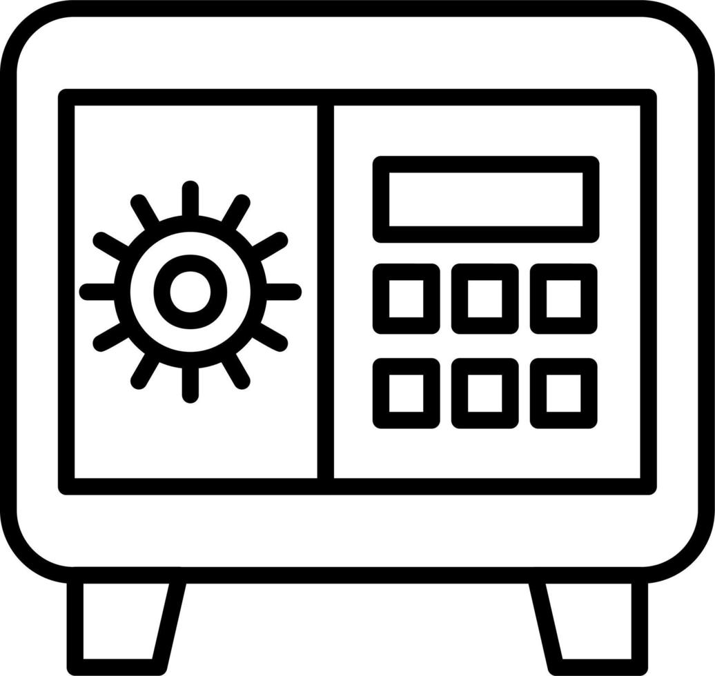 icono de vector de caja fuerte