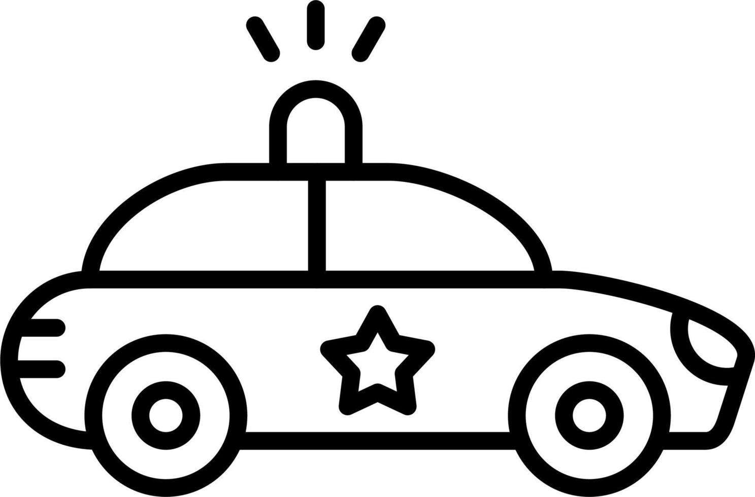 icono de vector de coche de policía