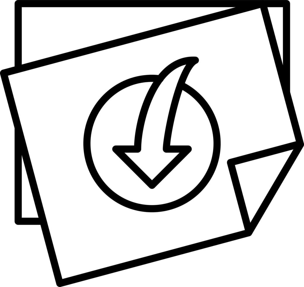 icono de vector de descarga de archivo