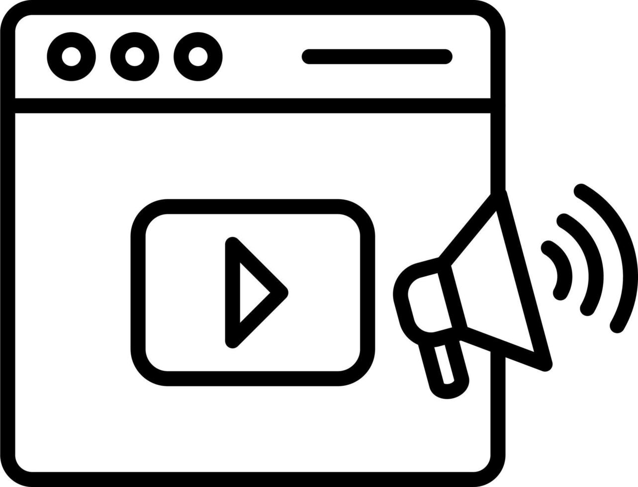 icono de vector de marketing de video