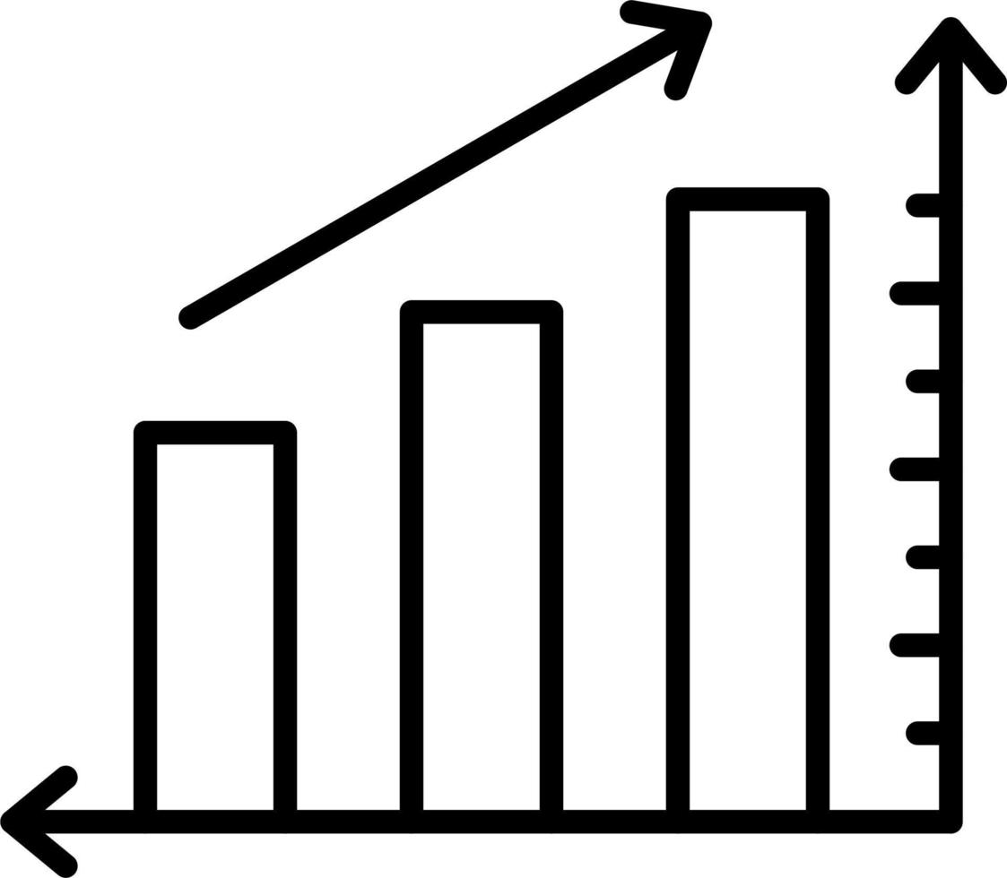 Estadísticas incrementar vector icono