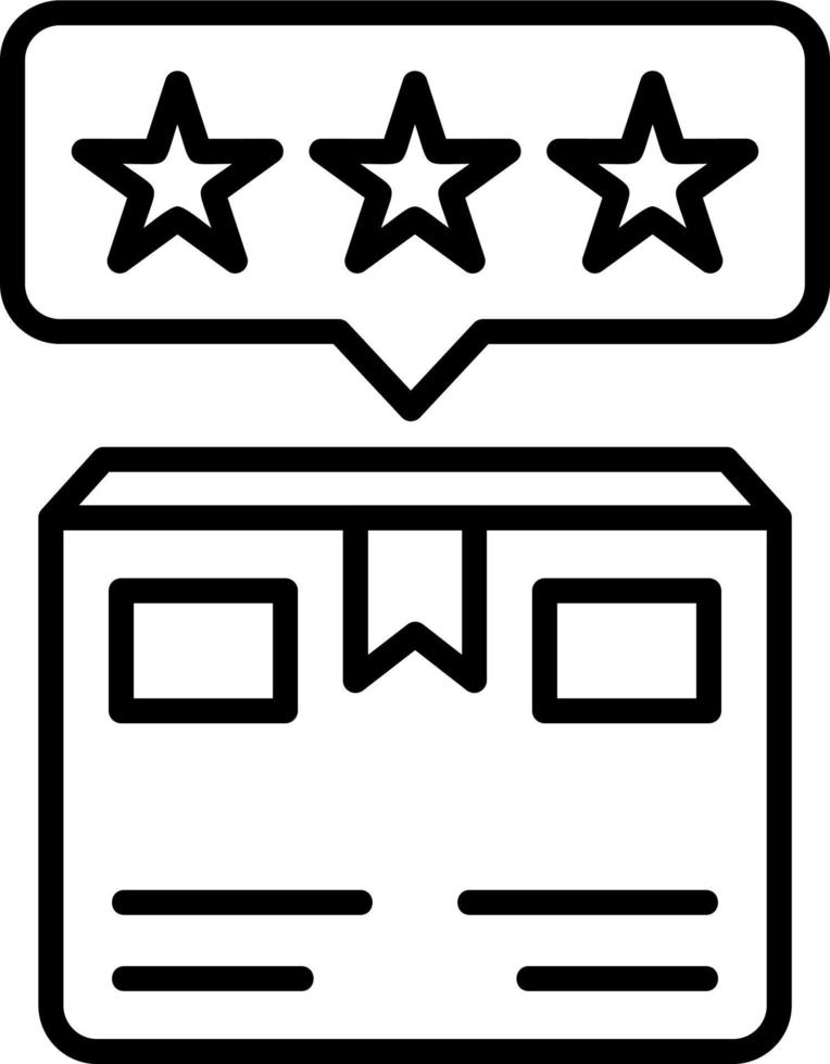 Delivery Box Rating Vector Icon