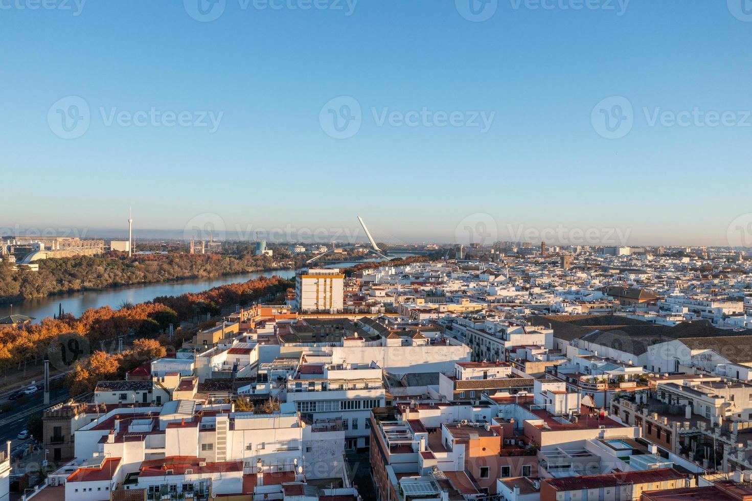 Seville city aerial view in Seville province of Andalusia Autonomous Community of Spain, Europe photo