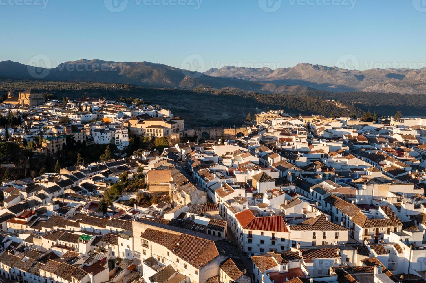 Aerial view of the city of Ronda in Malaga, Spain. photo