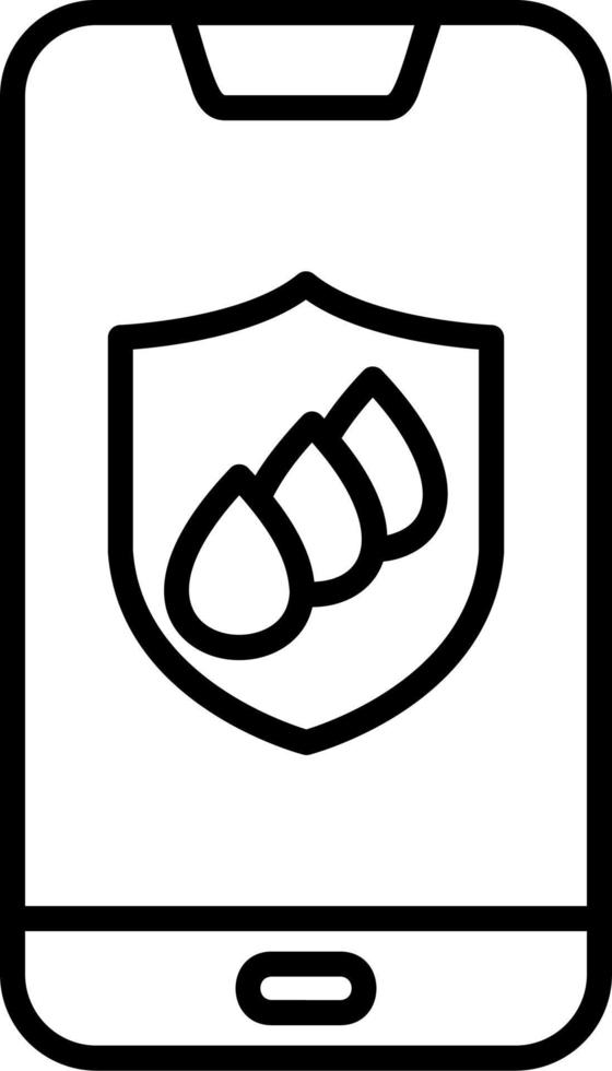 Waterproof phone Vector Icon