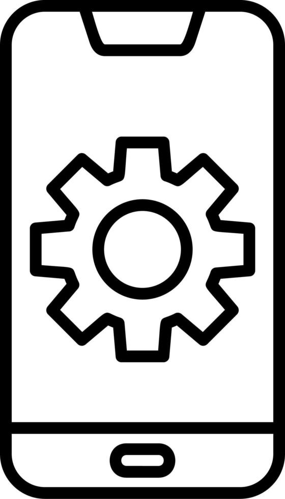 Mobile Setting Vector Icon