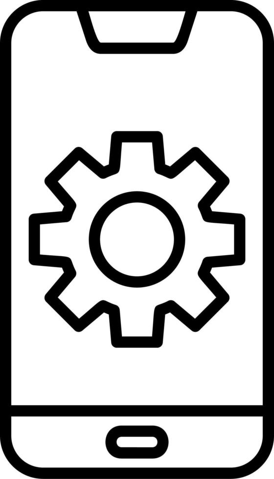 Mobile Setting Vector Icon