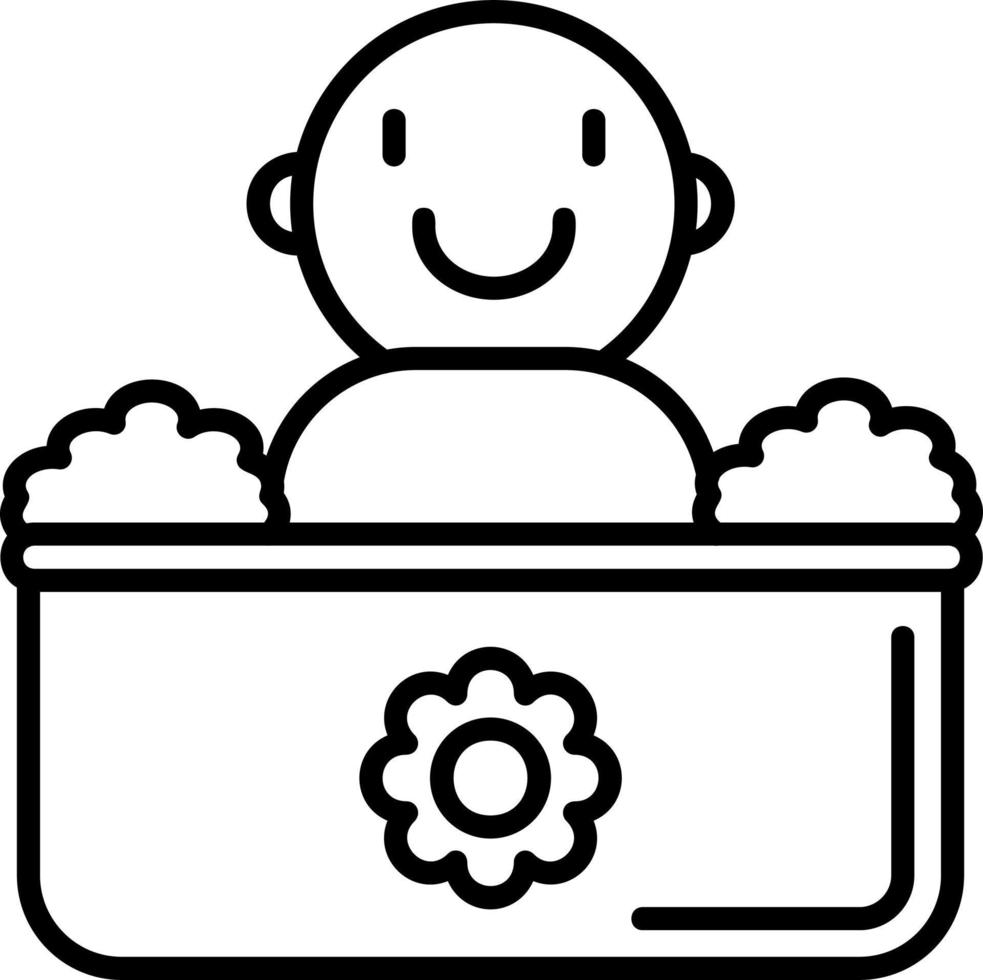 Baby Bath Vector Icon