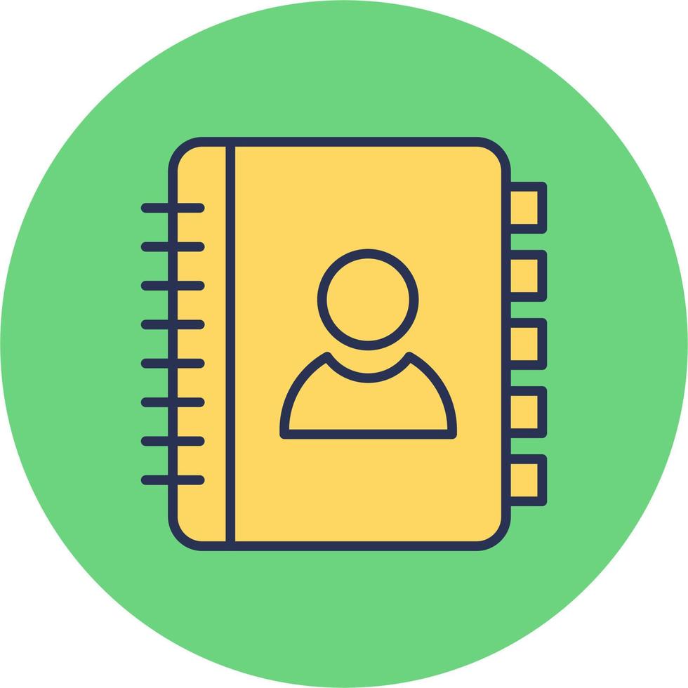Contact Book Vector Icon