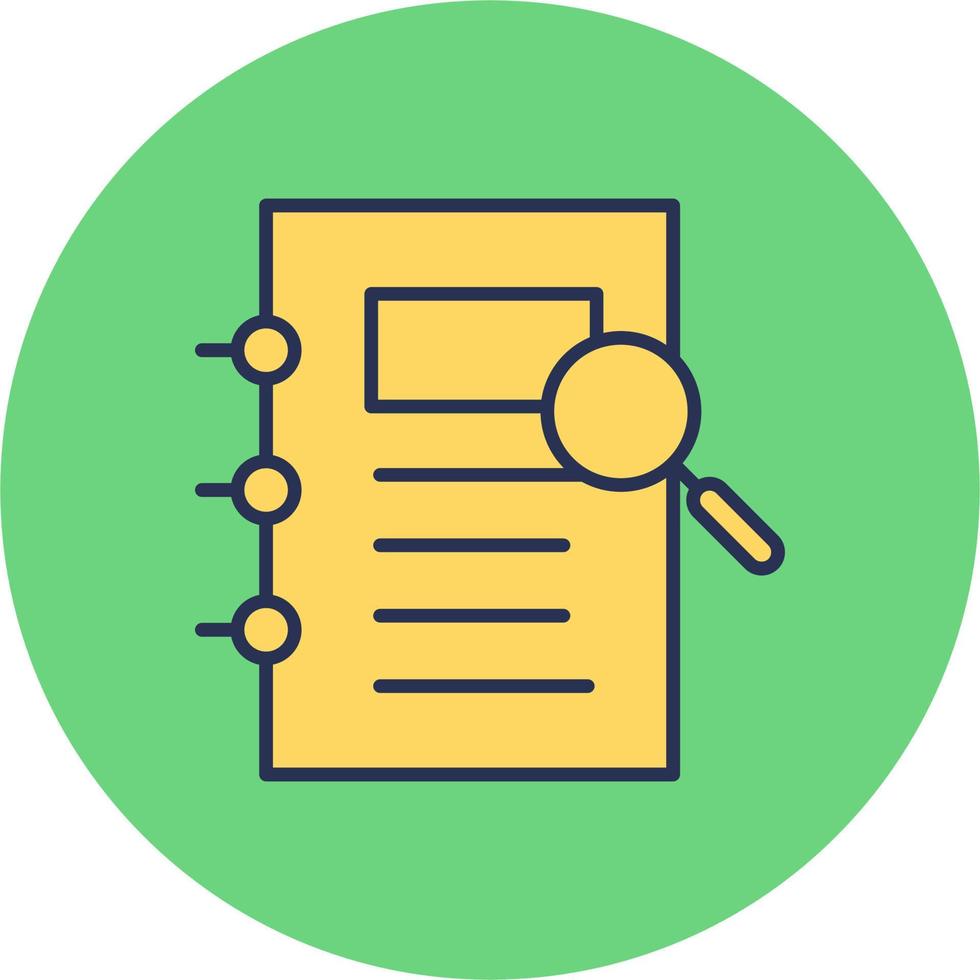 Notepad Search Vector Icon 19966334 Vector Art at Vecteezy