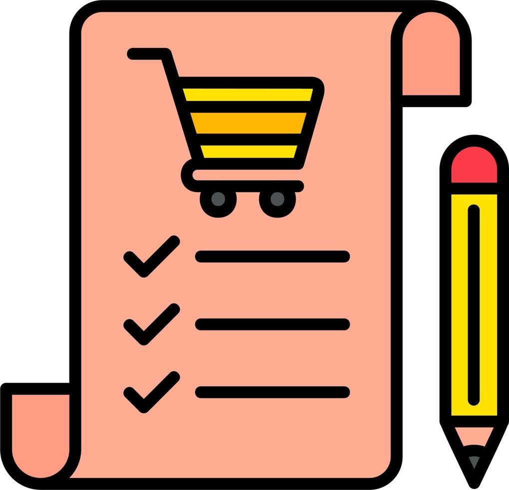 Shopping List Vector Icon