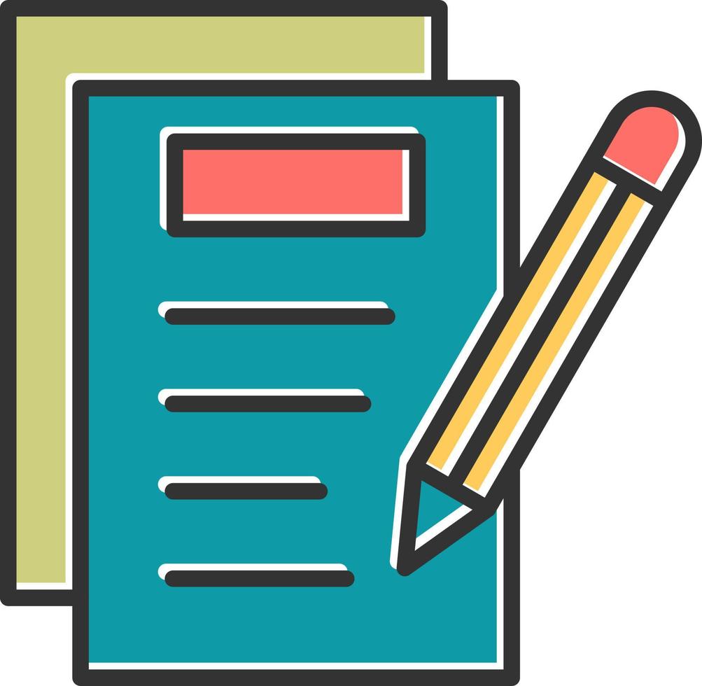 Notes Writing Vector Icon