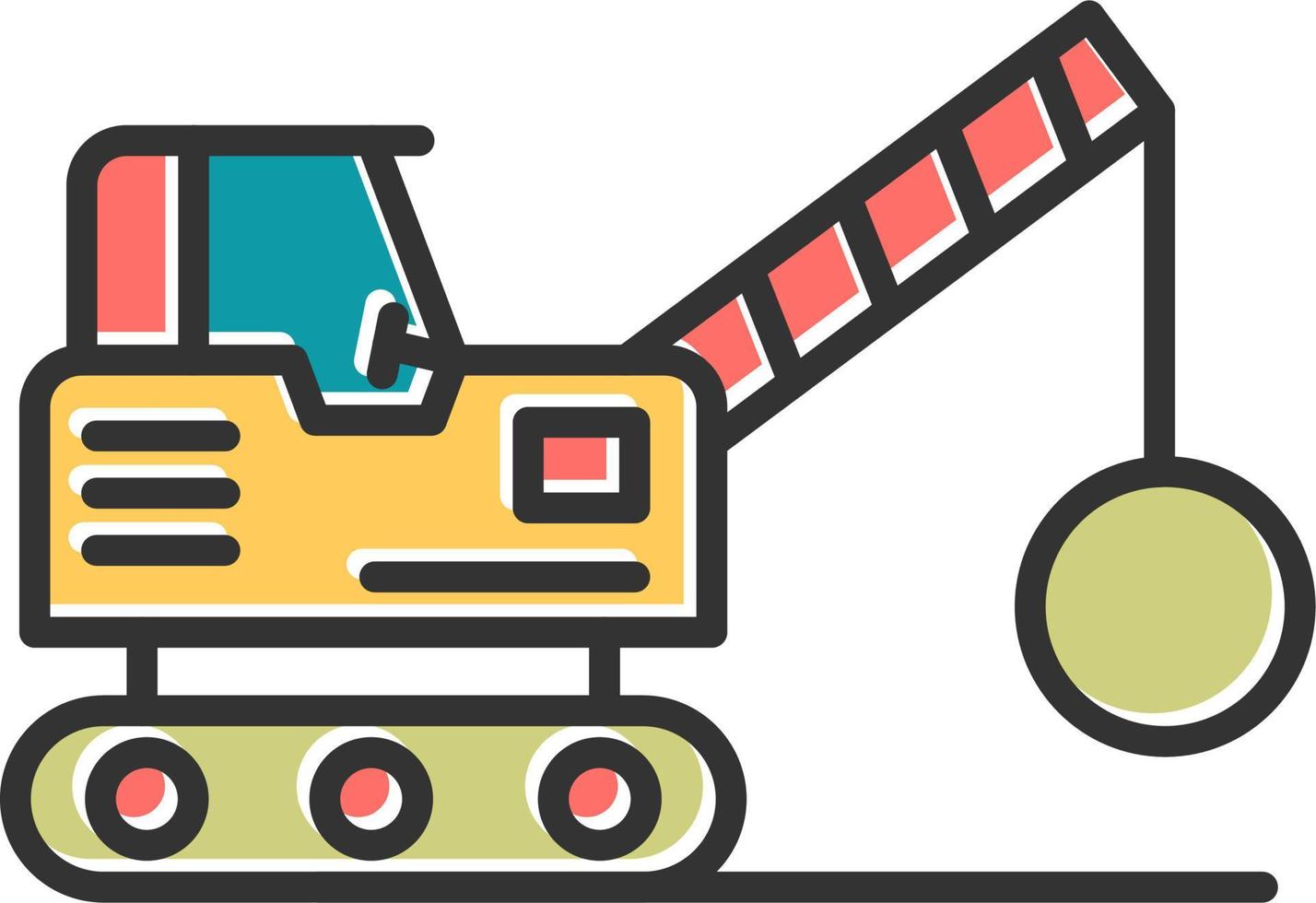 Demolition Truck Vector Icon