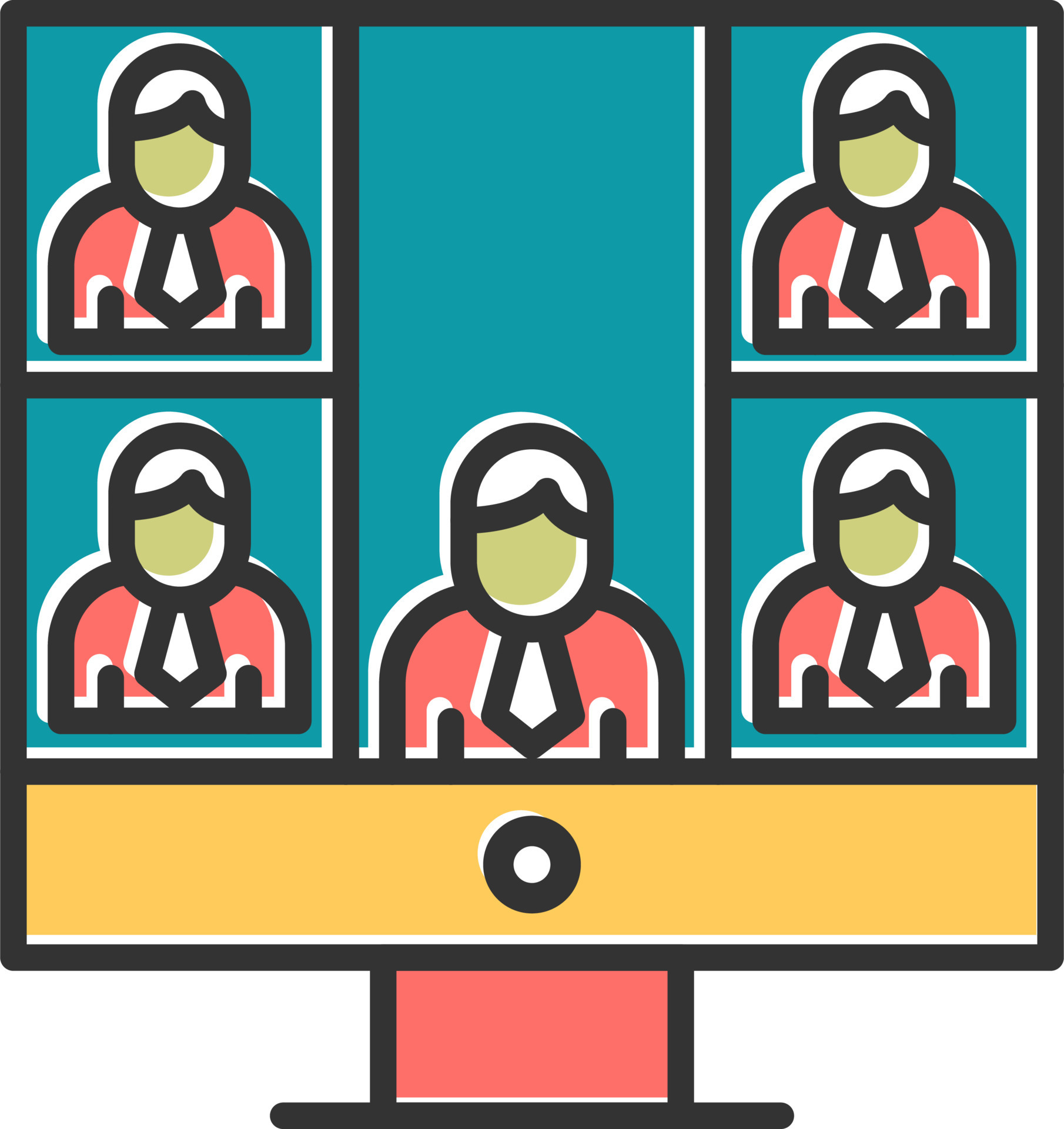 Conference call Vector Icon 19967158 Vector Art at Vecteezy