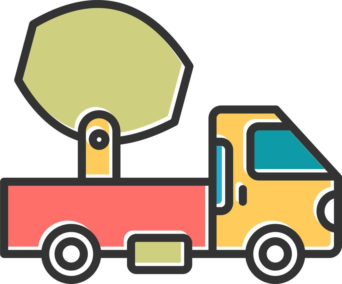 Cement Truck Vector Icon