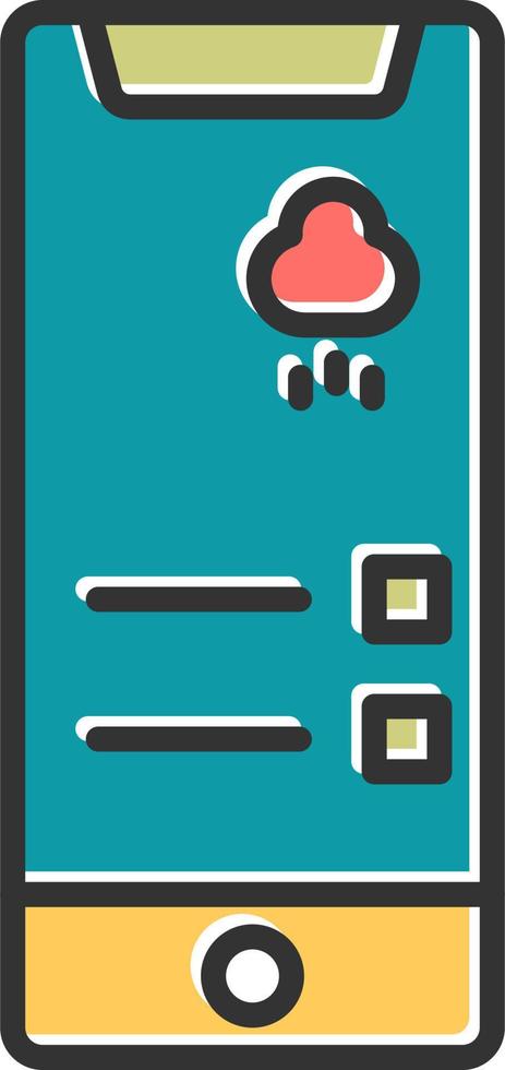 Phone Weather Forcast Vector Icon