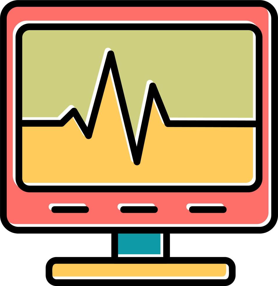 ecg leyendo vector icono