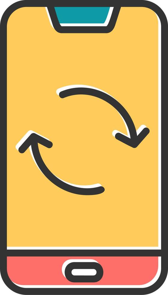 Smartphone Data Sync Vector Icon