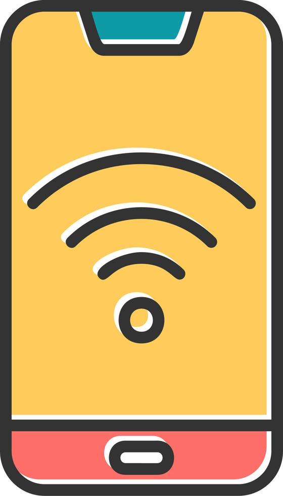 Smartphone Wifi Vector Icon