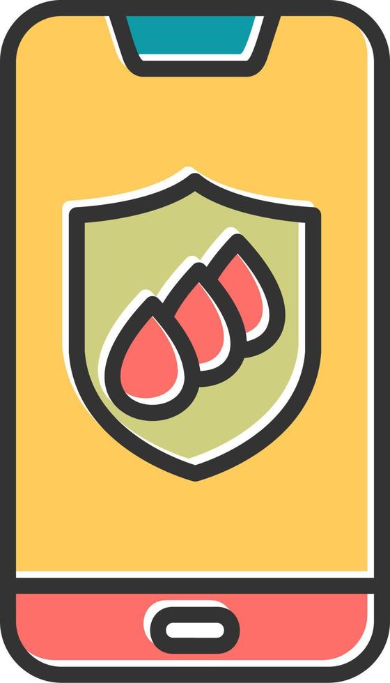 Waterproof phone Vector Icon