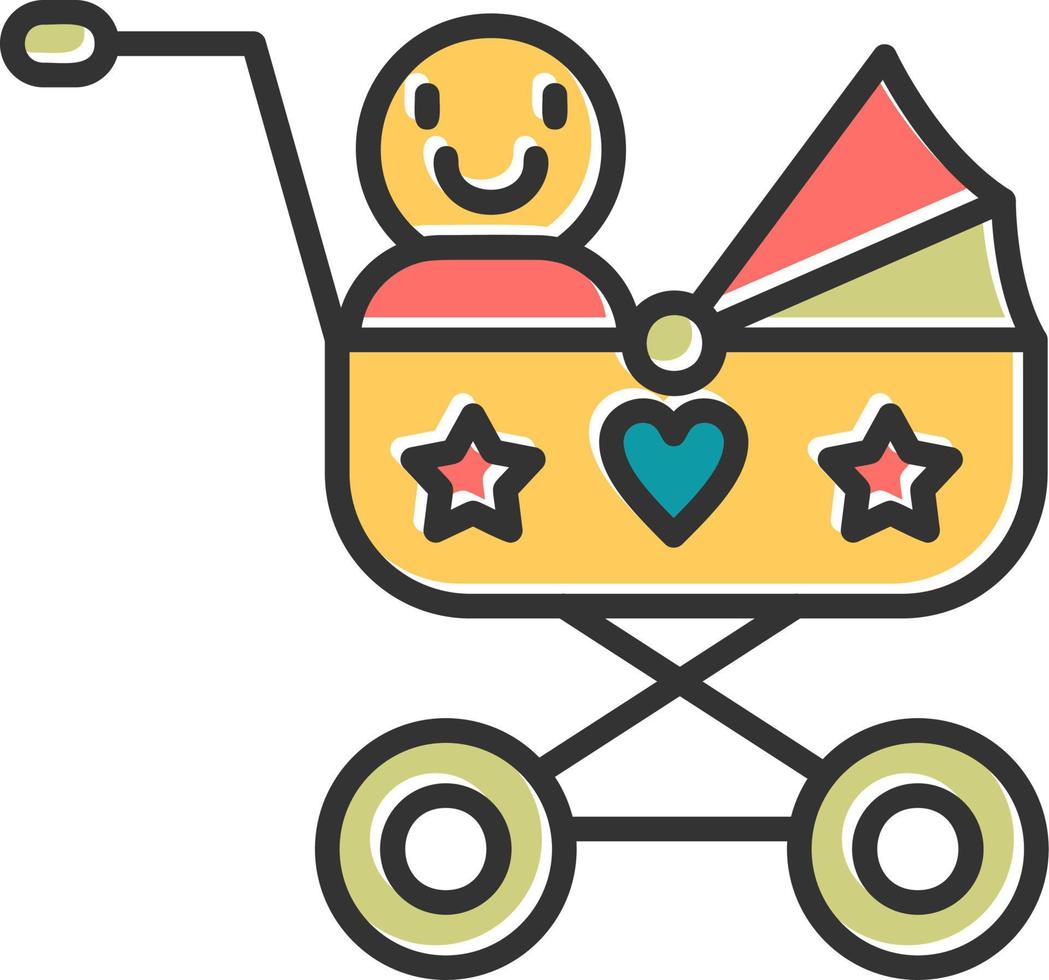 Baby Cart Vector Icon