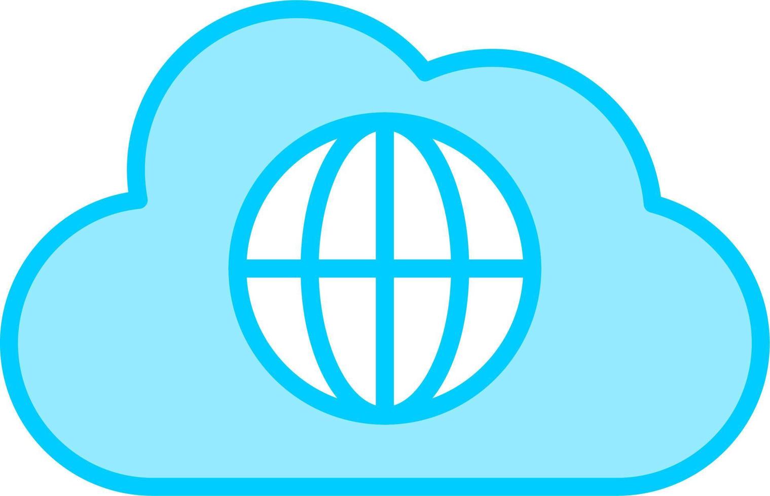 mundo nube vector icono