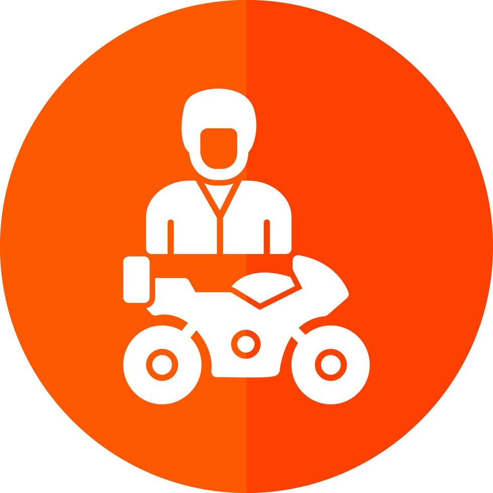 Motorcyclist Vector Icon Design