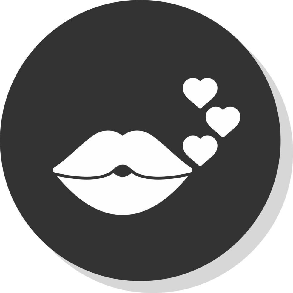 Kiss Vector Icon Design