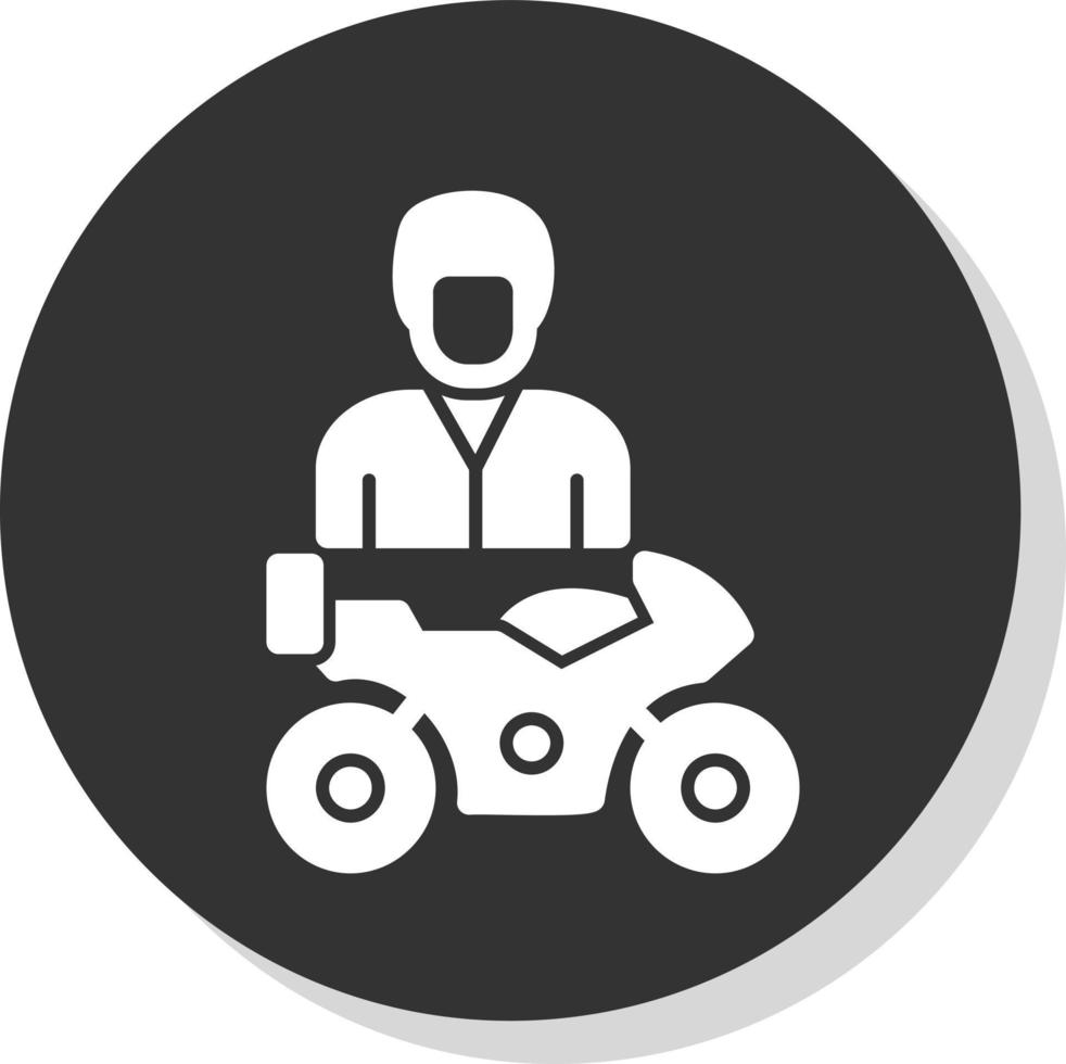 Motorcyclist Vector Icon Design