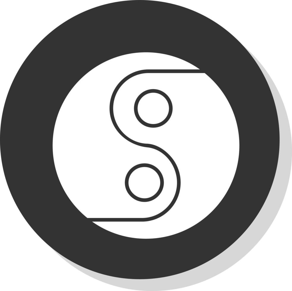 diseño de icono de vector de yin yang