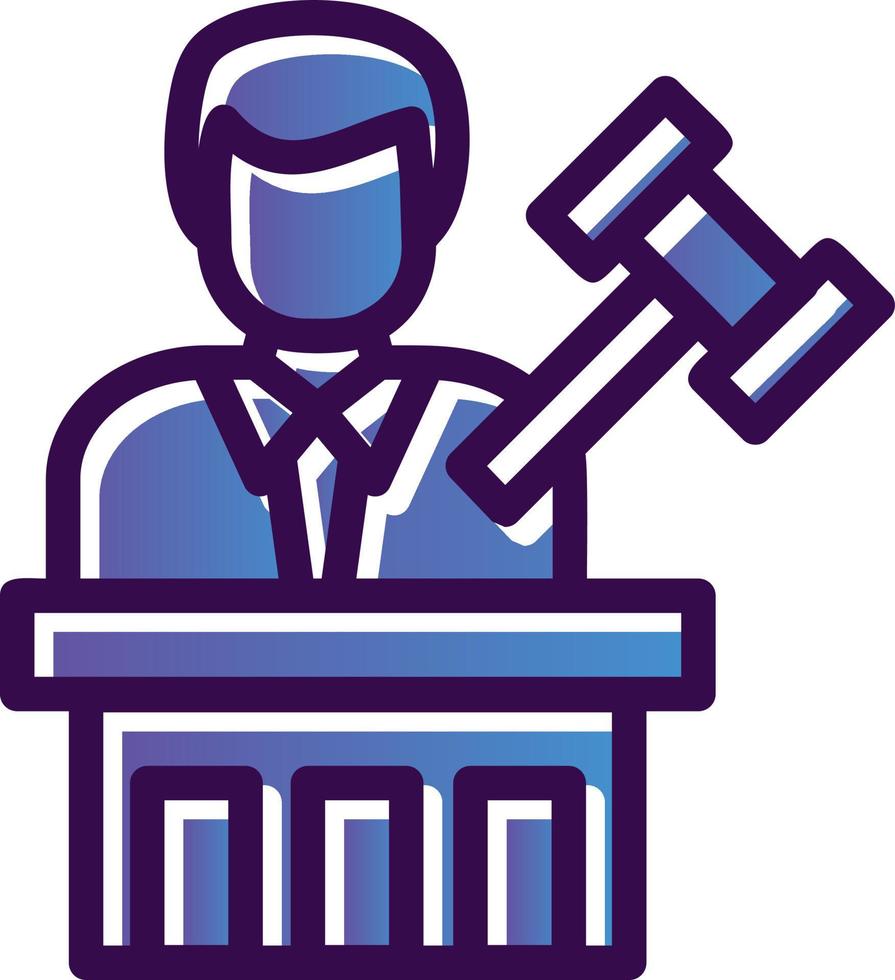 Judge Vector Icon Design