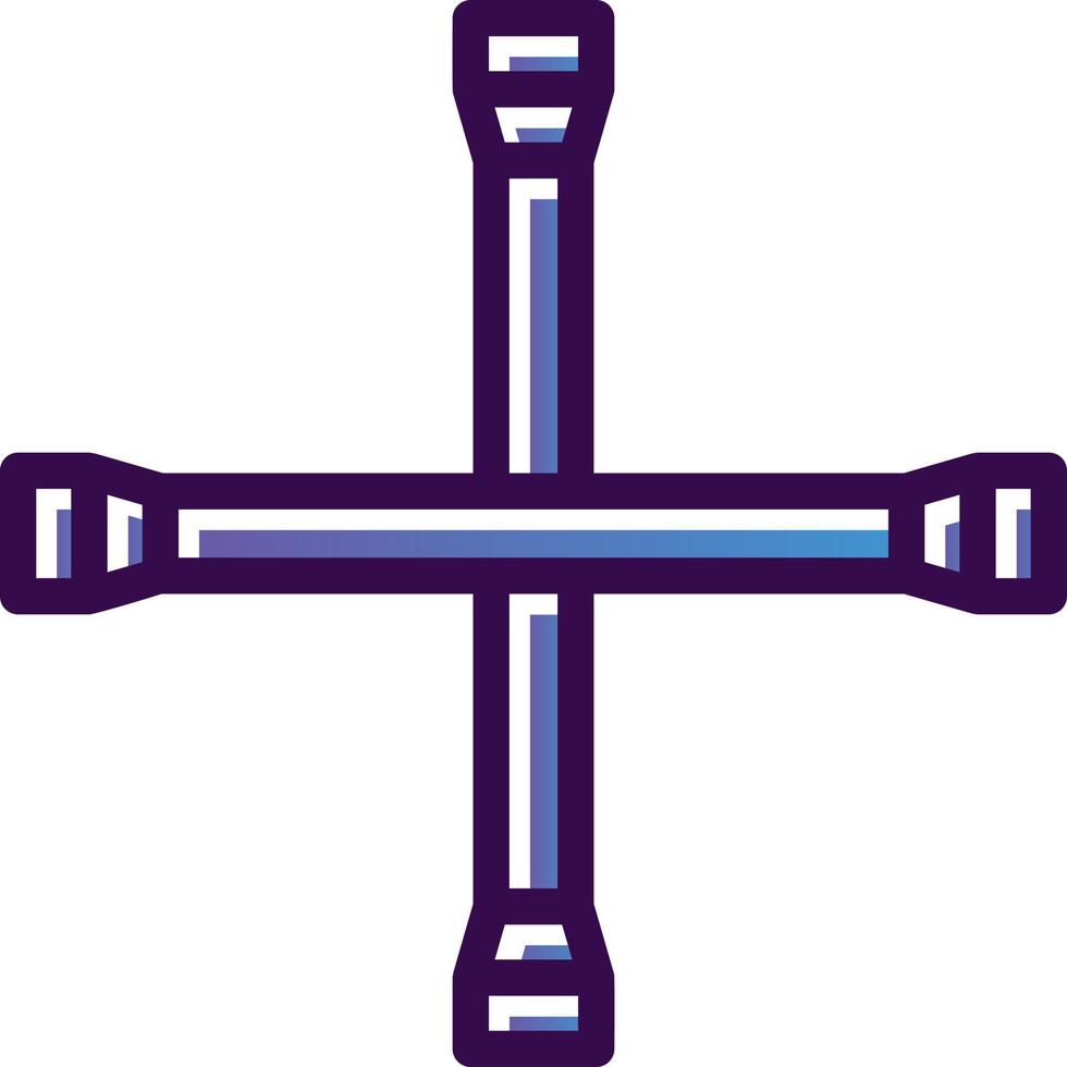 Lug Wrench Vector Icon Design