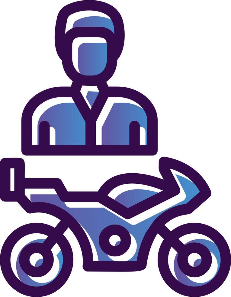 Motorcyclist Vector Icon Design