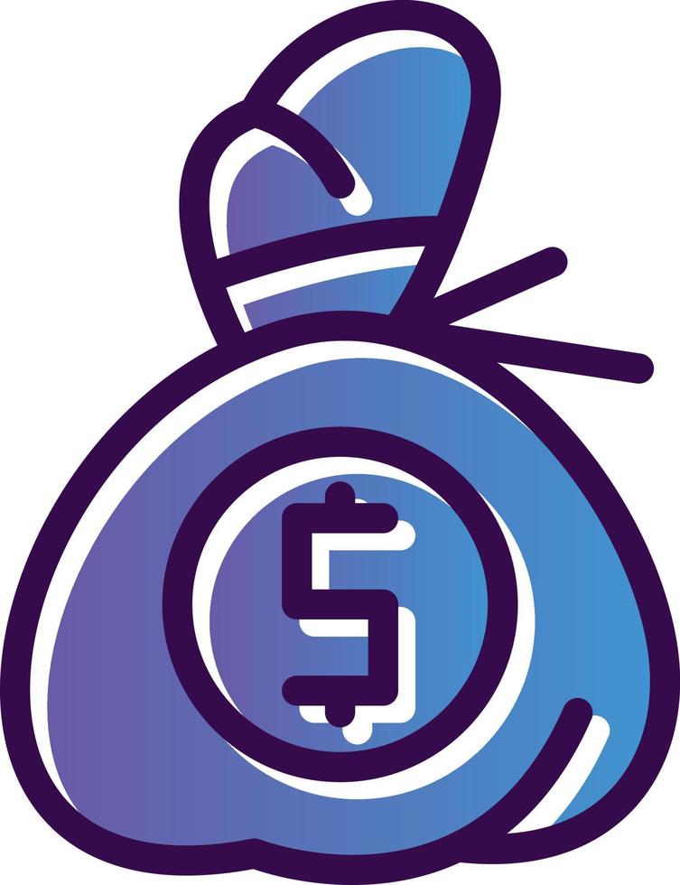 Money Bag Vector Icon Design