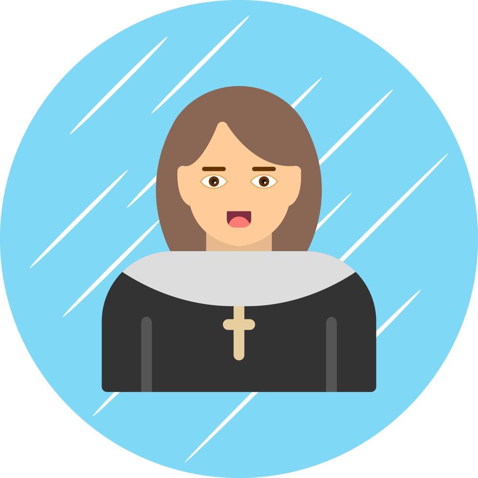 diseño de icono de vector de monja