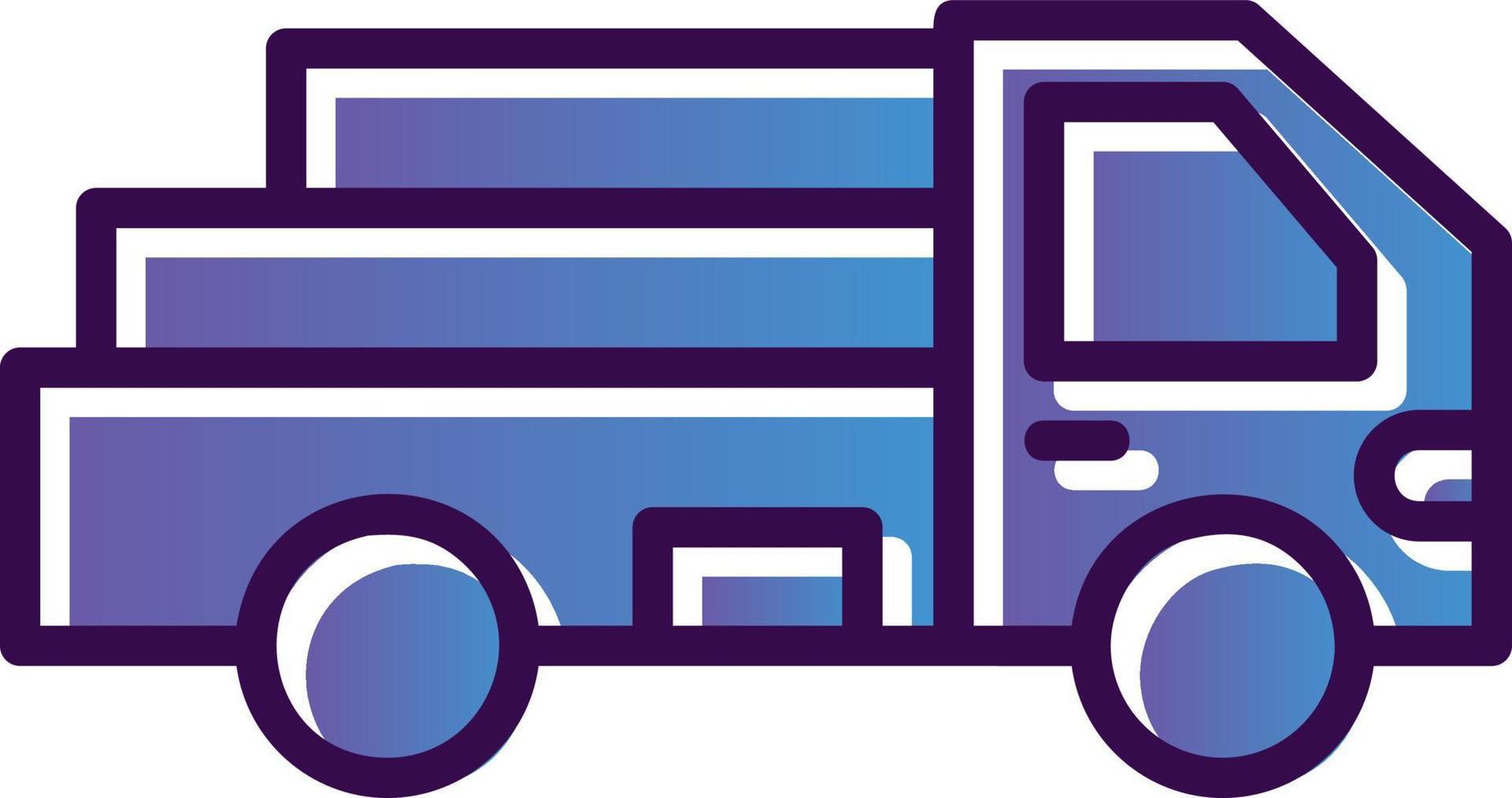 Pickup Truck Vector Icon Design