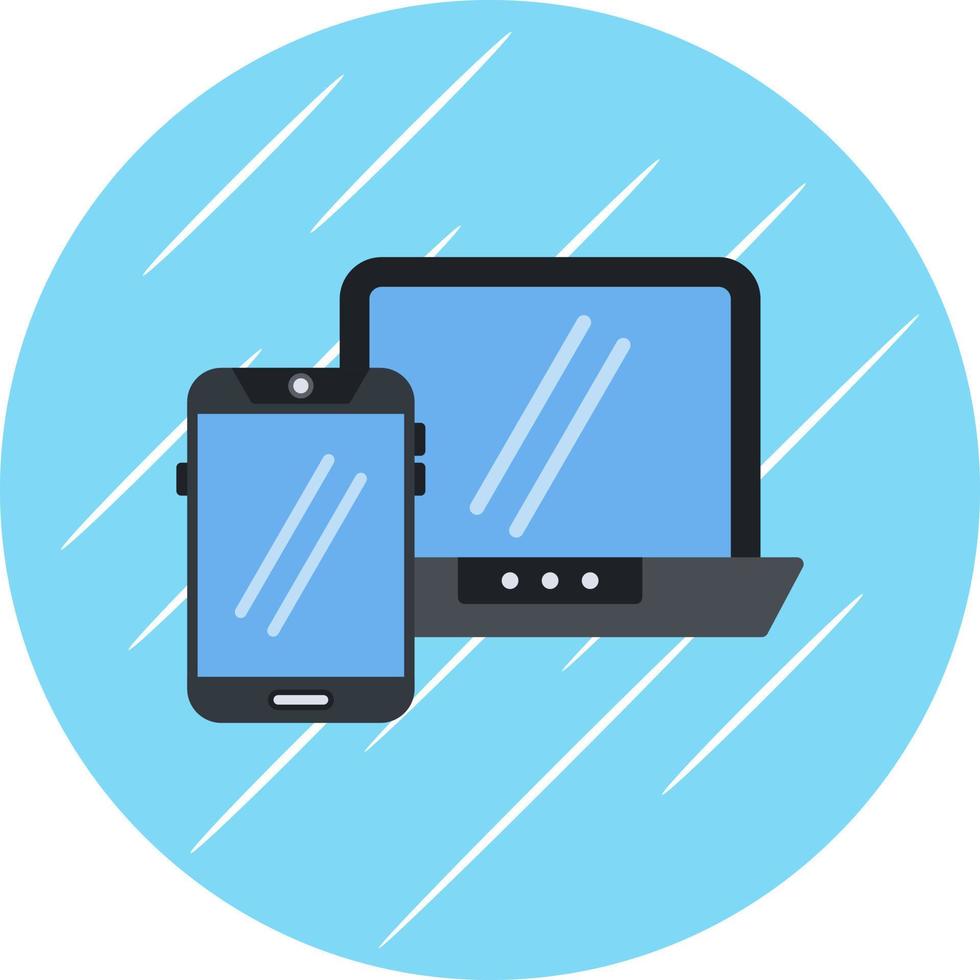 Mobile To Laptop Vector Icon Design