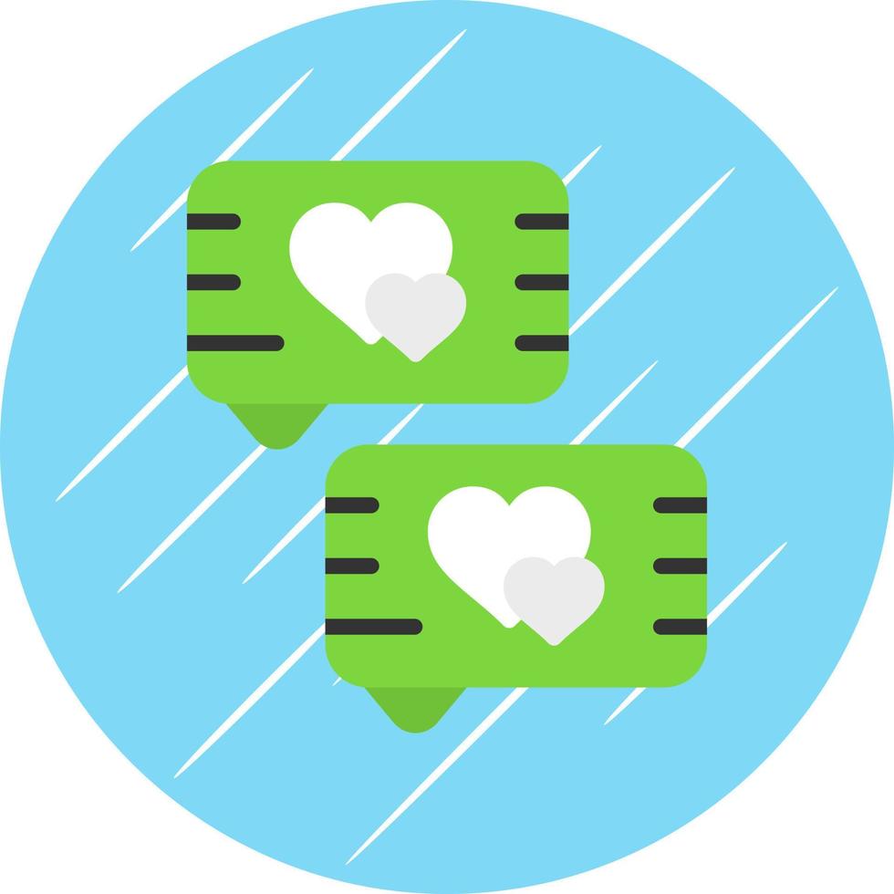 Love Chat Vector Icon Design