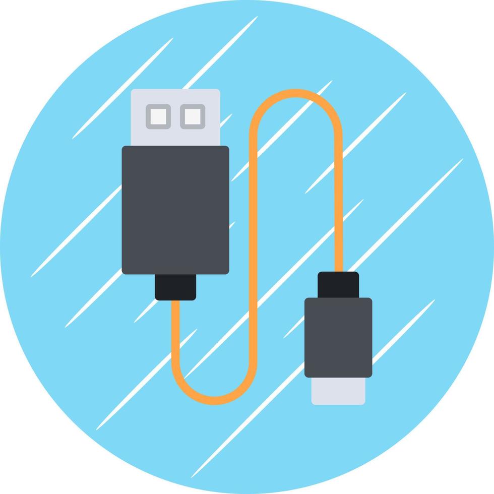 Data Cable Vector Icon Design