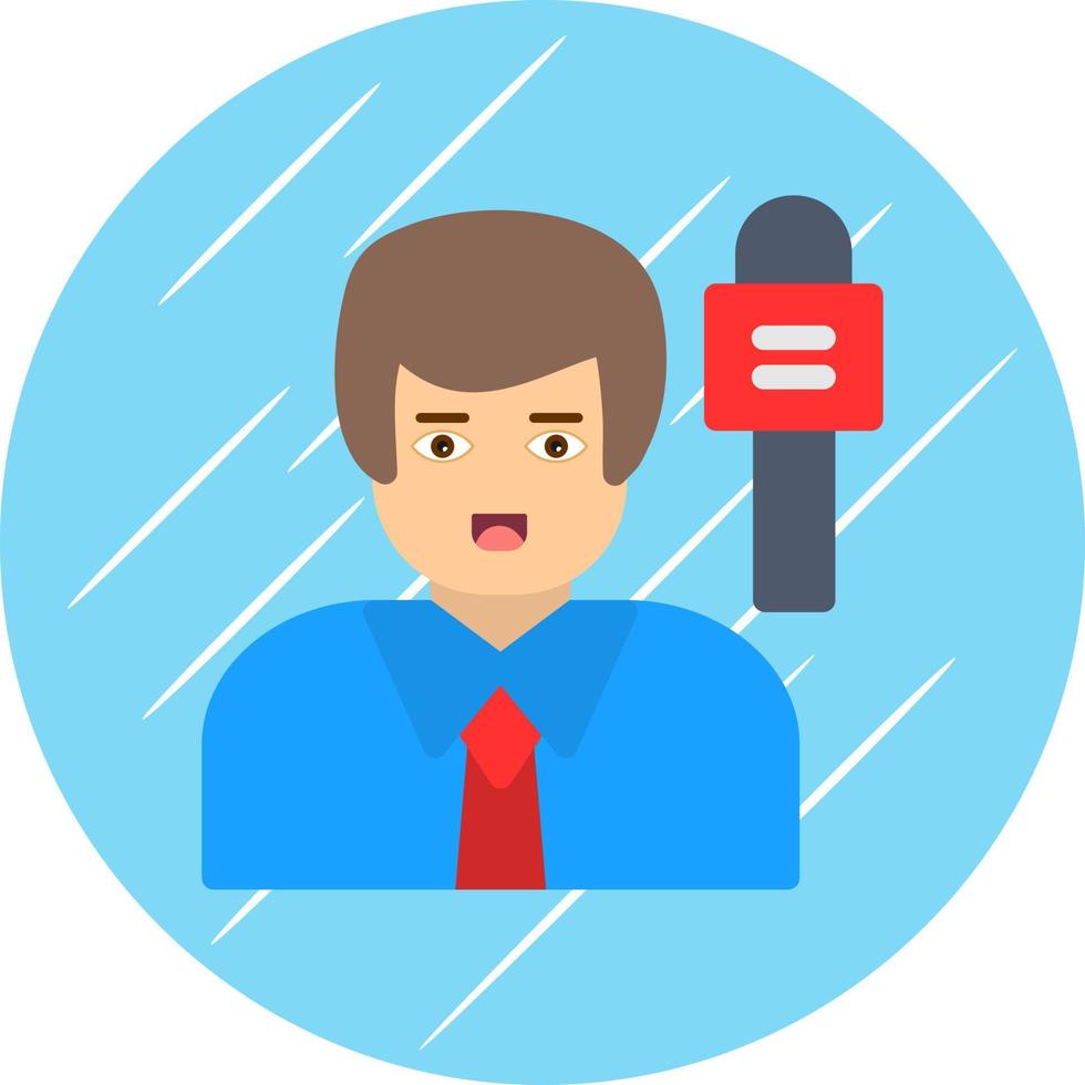 diseño de icono de vector de periodista