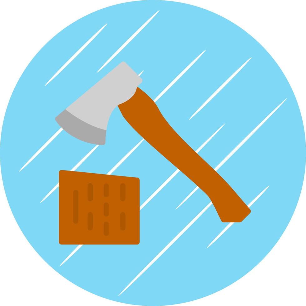 diseño de icono de vector de hacha de madera